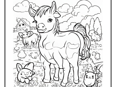 Animals coloring book for your children.