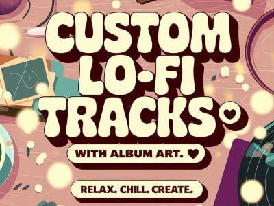 Custom lofi music songs and albums with unique album art