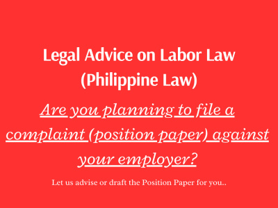 Legal Advice or Position Paper concerning Labor Law.
