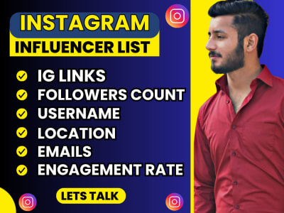 Instagram Influencers List For Influencer Marketing