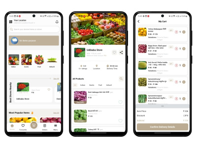 Mobile apps developed-designed using Flutter (Dart) OR React Native