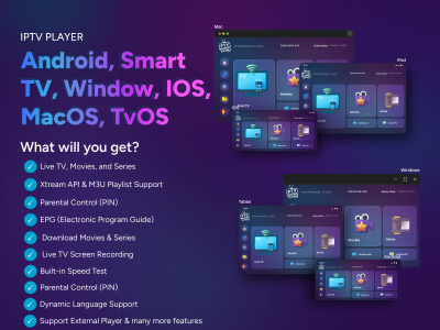 Xtream API IPTV Player for Android, iOS, macOS, tvOS and Window | Upwork