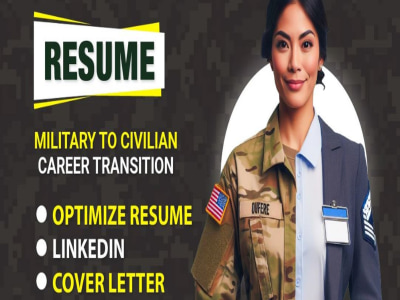 Write military resume, cover letter, and linkedin profile for veteran UKJOB