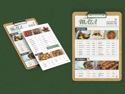 Attractive Menu Design, Custom Food Menu, Trifold Menu Design, Price List