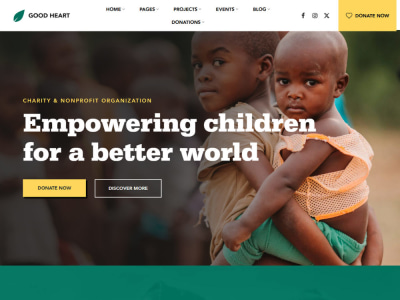 Nonprofit website ngo crowdfunding website donation website | Upwork