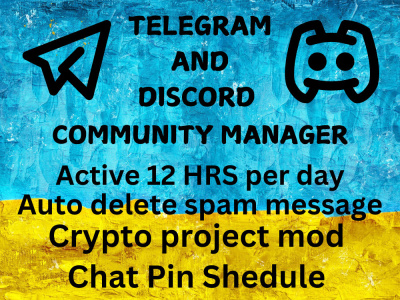 Telegram community manager or moderator