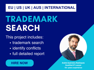 A Detailed Trademark Check & Search in  EU/Europe, UK, US, or International