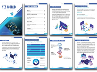 A professionally designed white paper of cryptocurrency coin or token ...