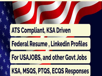Write ats federal resume, ksa, mtqs, ptqs for usajobs, government, military