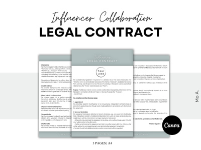 An Influencer contract template