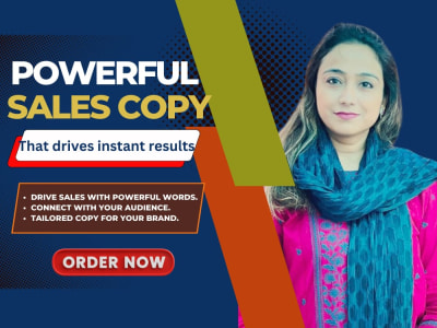 A persuasive copy that drives action.