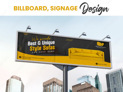 Billboard, yard sign, signage, signboard, or banner design
