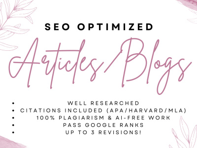 HIGH QUALITY WRITING (PROOFREAD) FOR RESEARCH/CLINICAL/CREATIVE WORKS