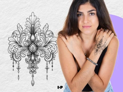 An amazing custom Linework style tattoo design