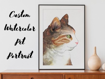 Pet Watercolor Portrait Artist | Custom Hand-Painted Artwork