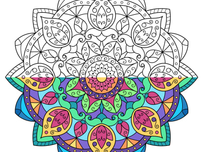 An amazing set of Mandala coloring designs!