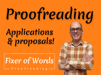 A professional proofreader for your applications, proposals & submissions!