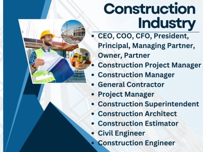 Constructions Industry Business Verified Leads