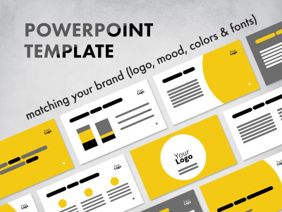 A Branded Presentation/Deck Template with versatile slide layouts
