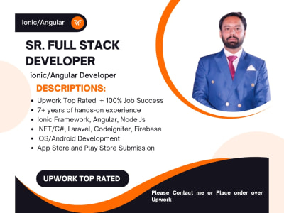 An ionic developer to build hybrid mobile apps on IOS and Android