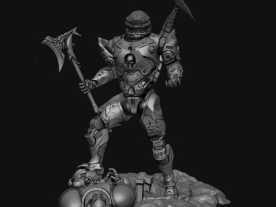 High quality 3D character for 3D printing