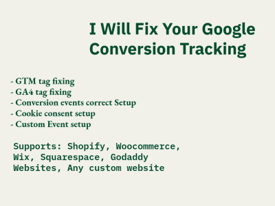 Fix Google Conversion Tracking Issues GTM, GA4, Google Ads, Pixel