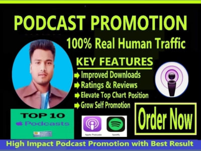 High podcast Promotion that improves your huge download and audience growth