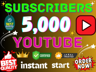 Get 5,000 Real YouTube Subscribers | YouTube Growth Promotion