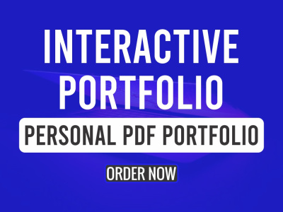 A Professional, Engaging Personal Interactive PDF Portfolio
