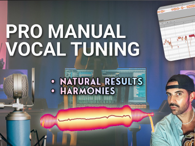 A natural vocal tuning with Melodyne, manual pitch correction and harmonies