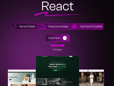 Html website design, react front end, react website, website ...