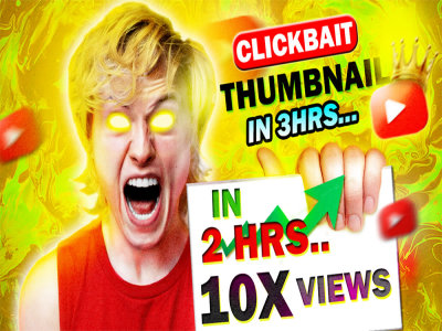 Catchy youtube vlog thumbnail and health fitness thumbnail in 3 hours