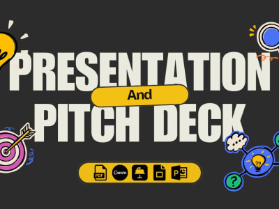 A Canva or PowerPoint presentation design or pitch deck