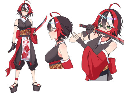 Anime Style Illustration Full body Design