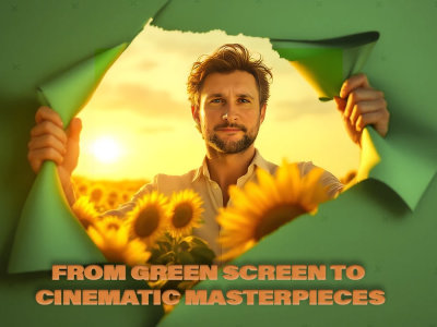 Removing the green background, video compositing, and color correction
