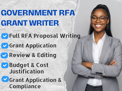 Government RFA | Government RFA Writing | Grant Writer for Government RFA