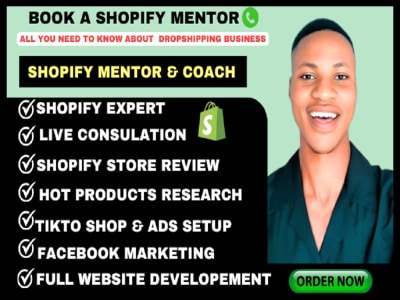 Shopify sales coach, executive assistant, shopify mentor and consultant