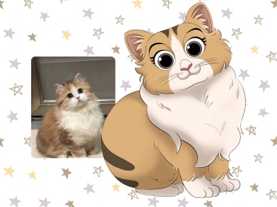Disney Pet Illustration from Your Photo