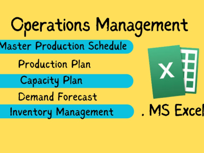 A Master Production Schedule, Production Plan or Capacity Plan in MS Excel