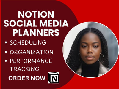 Notion social media planner and Notion content calendar