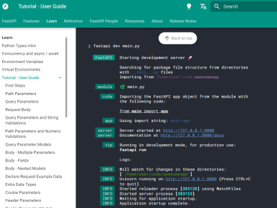 A fastapi or python django or go API backend