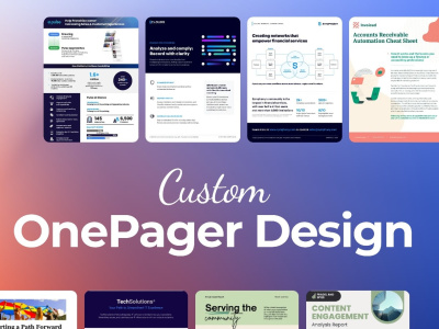 One pager design, Flyer design, & Brochure Design | Upwork