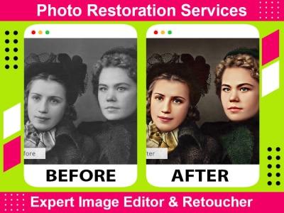 Professional Photo Restoration old damage photo retouching recoloring