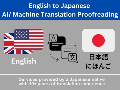 200 words proofread in English to Japanese (Only proofreading)