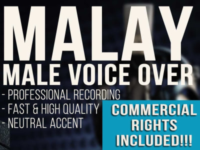 A high quality voiceover recording in Malay