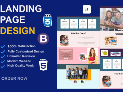 Expert Responsive Landing Page Design using html CSS jQuery WordPress ...