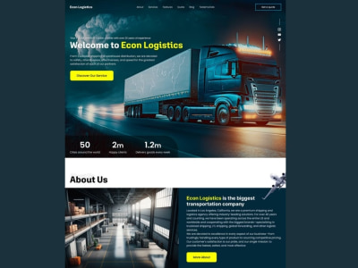 Logistics website, trucking website, cargo website, freight website