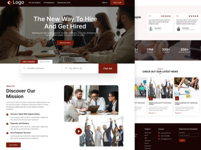 Recruitment website, job board website, staffing website, agency website