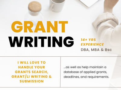 A month of grants search, grant writing & submission