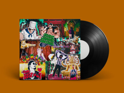 A digital collage cover artwork to visualise the vibe of your music